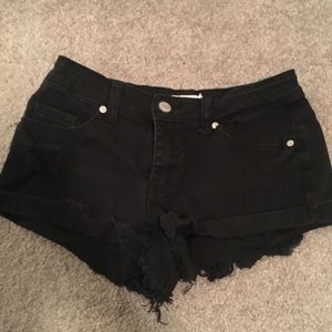 Blue Asphalt black jean shorts